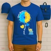 Down Syndrome Awareness Faith Hope Love Flower Elephant T-Shirt thumb 6