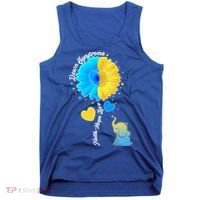 Down Syndrome Awareness Faith Hope Love Flower Elephant Tank Top thumb 0