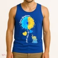 Down Syndrome Awareness Faith Hope Love Flower Elephant Tank Top thumb 3
