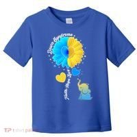 Down Syndrome Awareness Faith Hope Love Flower Elephant Toddler T-Shirt thumb 0