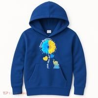 Down Syndrome Awareness Faith Hope Love Flower Elephant Kids Hoodie thumb 0