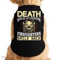 Death Smiles At Everyone Firefighters Smile Back Doggie Tank thumb 0