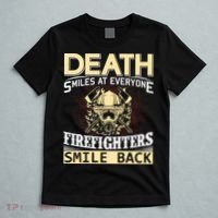 Death Smiles At Everyone Firefighters Smile Back T-Shirt thumb 5