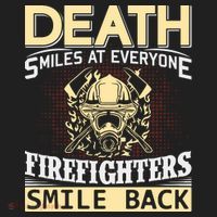 Death Smiles At Everyone Firefighters Smile Back Beanie thumb 2