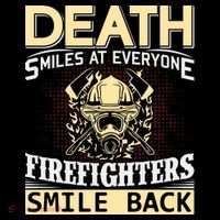 Death Smiles At Everyone Firefighters Smile Back Women's Long Sleeve Shirt thumb 2