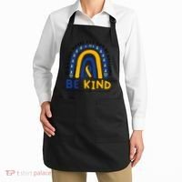 Down Syndrome Awareness Be Kind Blue Yellow Ribbon Rainbow Apron thumb 2