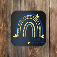 Down Syndrome Awareness Rainbow Heart Coaster thumb 0