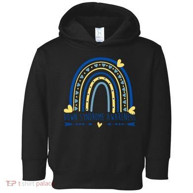 Down Syndrome Awareness Rainbow Heart Toddler Hoodie