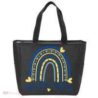 Down Syndrome Awareness Rainbow Heart Tote Bag thumb 0