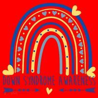 Down Syndrome Awareness Rainbow Heart Santa Hat thumb 1