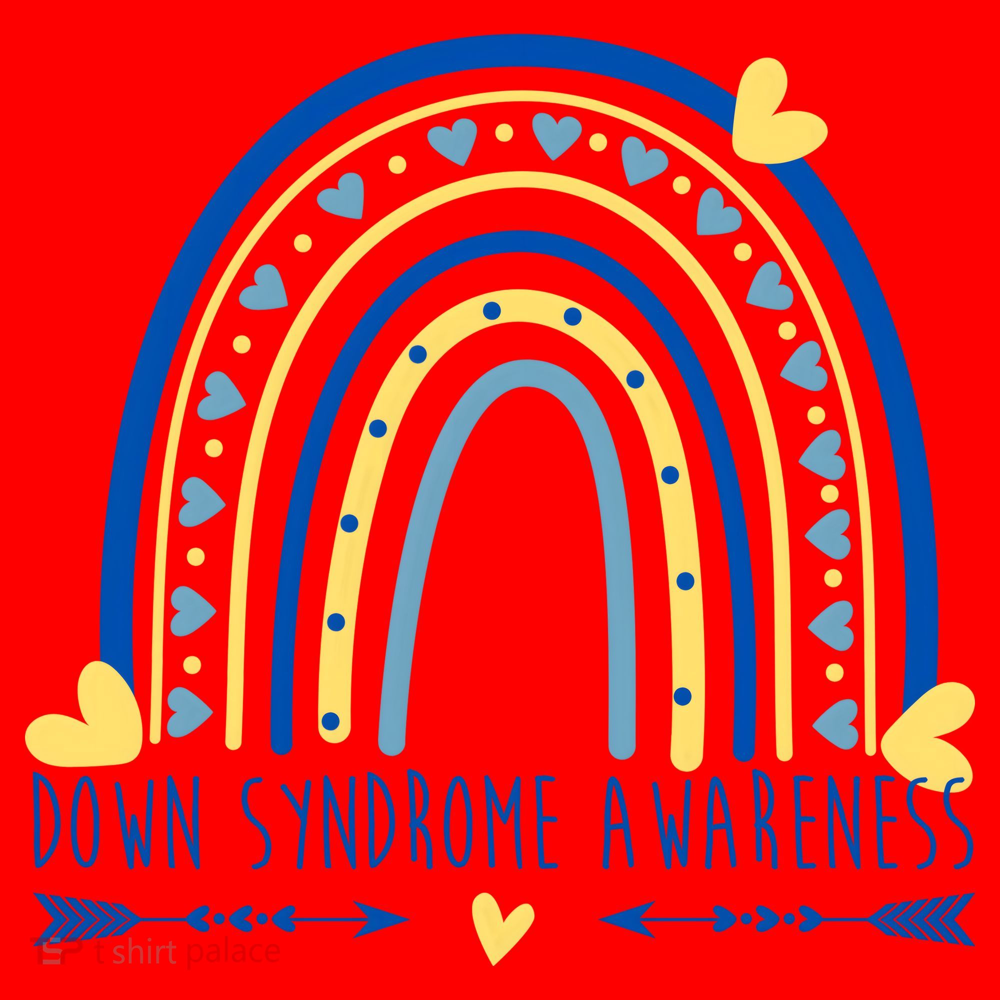 Down Syndrome Awareness Rainbow Heart Santa Hat