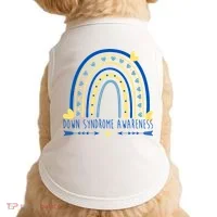 Down Syndrome Awareness Rainbow Heart Doggie Tank thumb 0