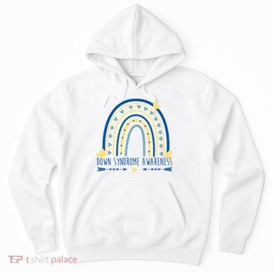 Down Syndrome Awareness Rainbow Heart Hoodie