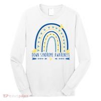 Down Syndrome Awareness Rainbow Heart Long Sleeve Shirt thumb 0