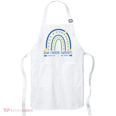 Down Syndrome Awareness Rainbow Heart Apron
