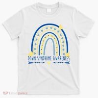 Down Syndrome Awareness Rainbow Heart T-Shirt thumb 0