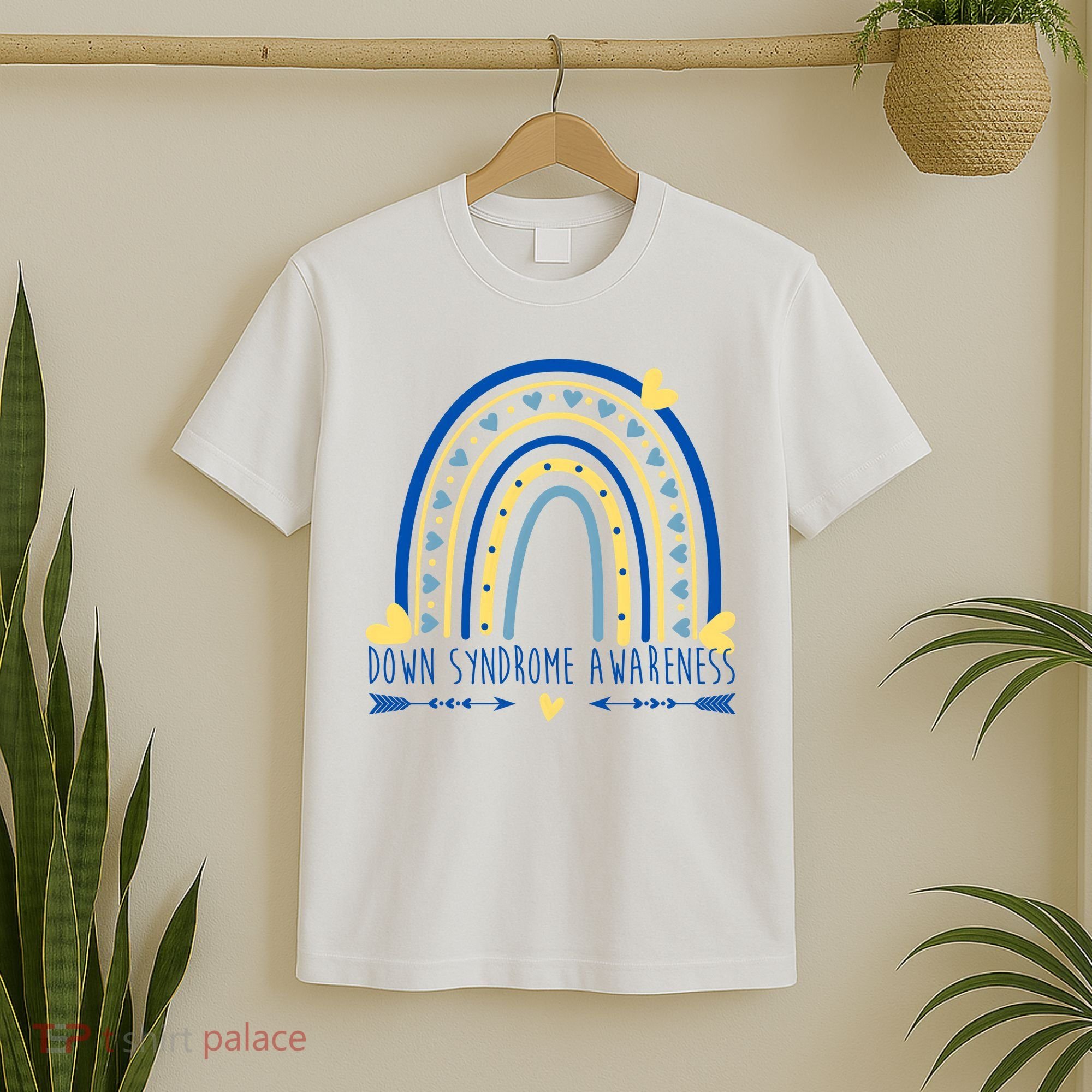 Down Syndrome Awareness Rainbow Heart T-Shirt