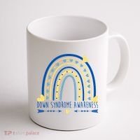 Down Syndrome Awareness Rainbow Heart Coffee Mug thumb 1