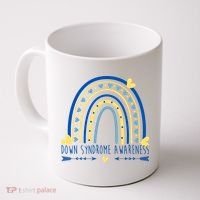 Down Syndrome Awareness Rainbow Heart Coffee Mug thumb 0