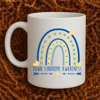 Down Syndrome Awareness Rainbow Heart Coffee Mug thumb 2