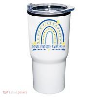 Down Syndrome Awareness Rainbow Heart Tumbler thumb 0