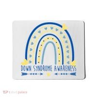 Down Syndrome Awareness Rainbow Heart Mousepad thumb 0