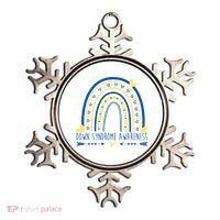 Down Syndrome Awareness Rainbow Heart Ornament thumb 0