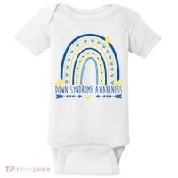 Down Syndrome Awareness Rainbow Heart Baby Bodysuit thumb 0
