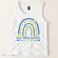 Down Syndrome Awareness Rainbow Heart Tank Top thumb 2