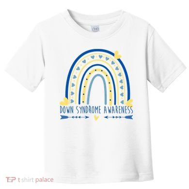 Down Syndrome Awareness Rainbow Heart Toddler T-Shirt