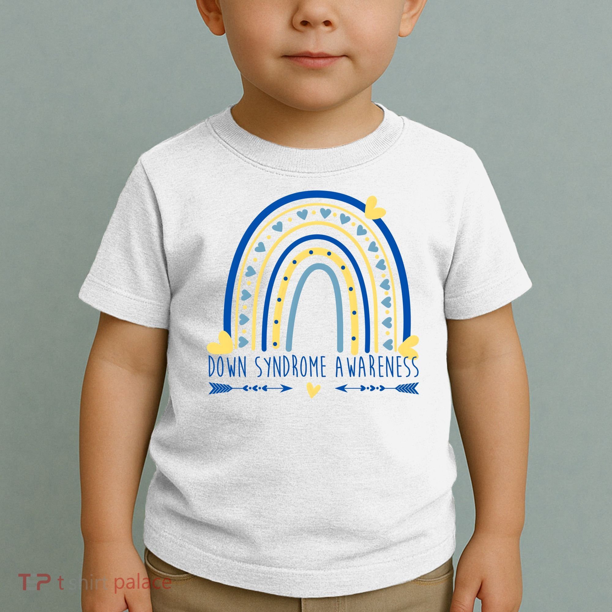 Down Syndrome Awareness Rainbow Heart Toddler T-Shirt