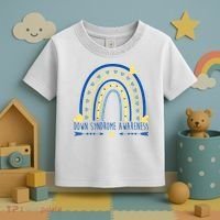 Down Syndrome Awareness Rainbow Heart Toddler T-Shirt thumb 3