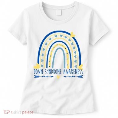 Down Syndrome Awareness Rainbow Heart Women's T-Shirt