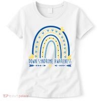 Down Syndrome Awareness Rainbow Heart Women's T-Shirt thumb 0