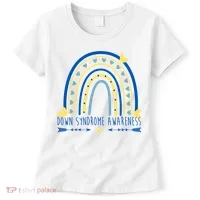 Down Syndrome Awareness Rainbow Heart Women's T-Shirt thumb 0