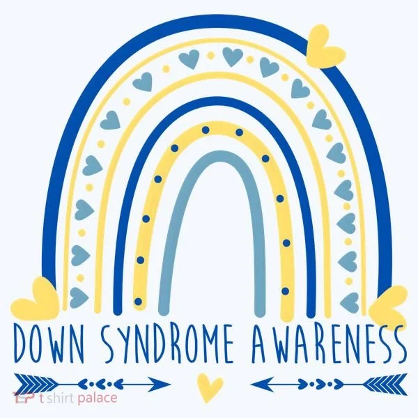 Down Syndrome Awareness Rainbow Heart Women's T-Shirt