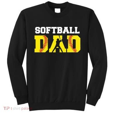 Dad Softball Apparel Yellow Softball Dad Sweatshirt