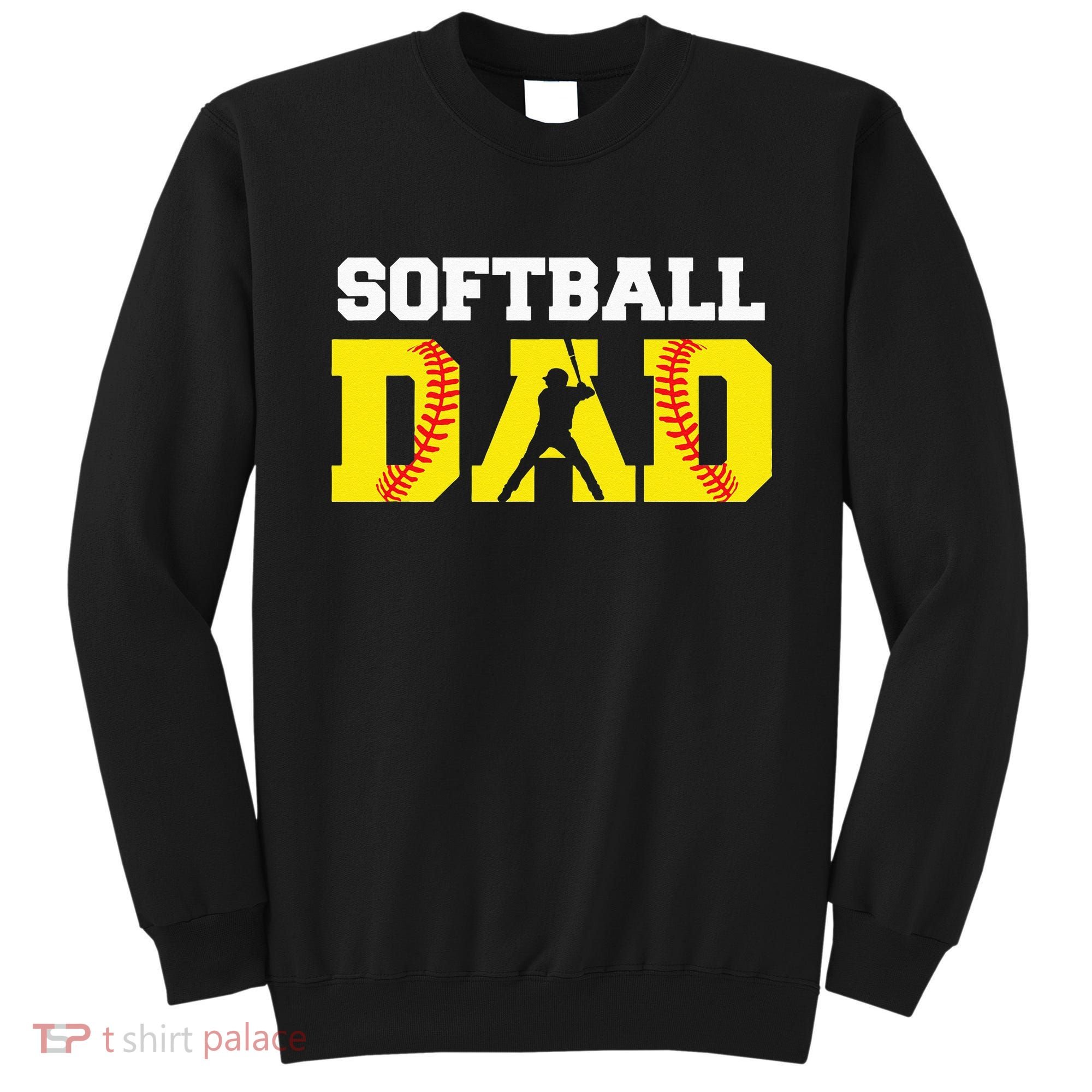 Dad Softball Apparel Yellow Softball Dad Sweatshirt