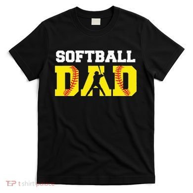 Dad Softball Apparel Yellow Softball Dad T-Shirt