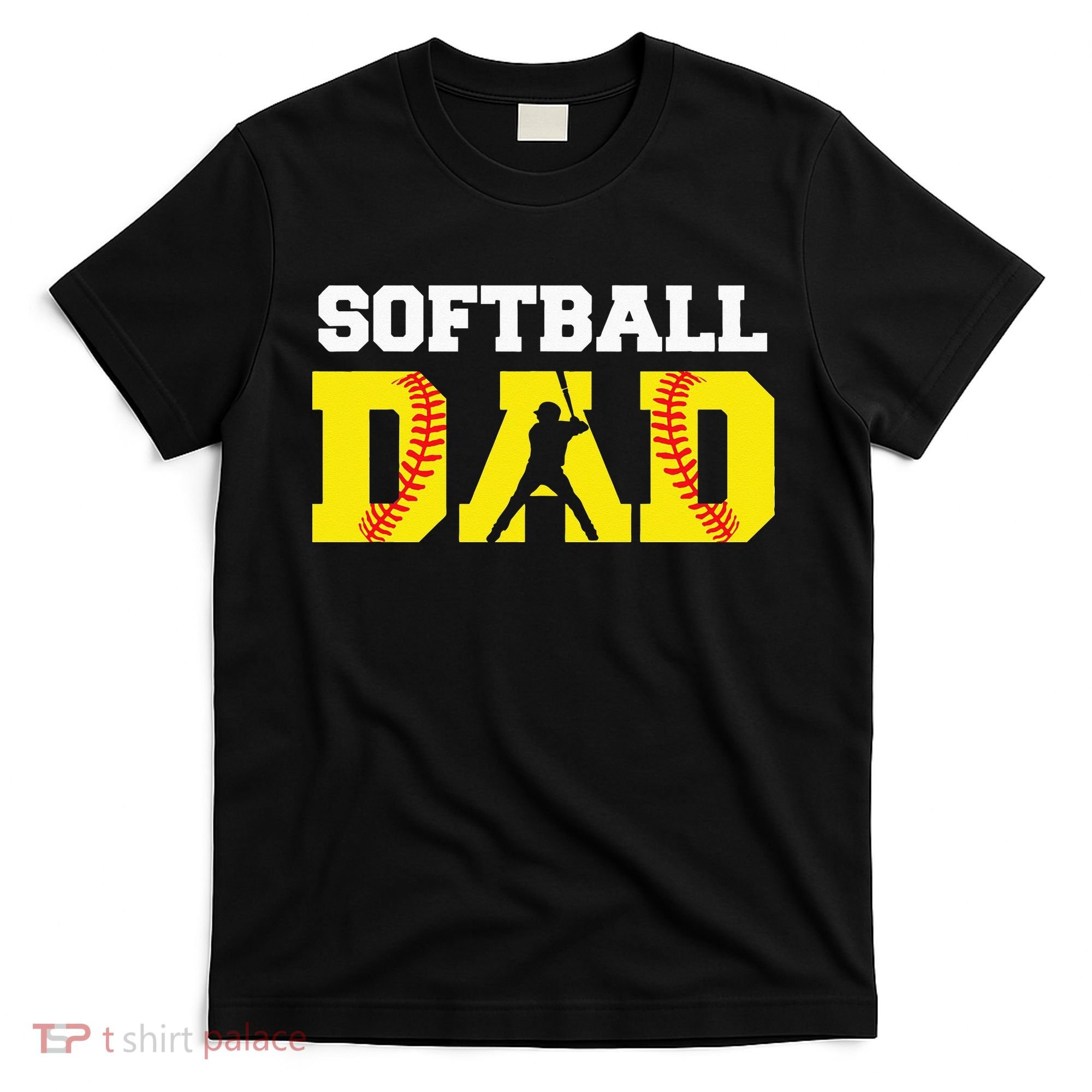 Dad Softball Apparel Yellow Softball Dad T-Shirt
