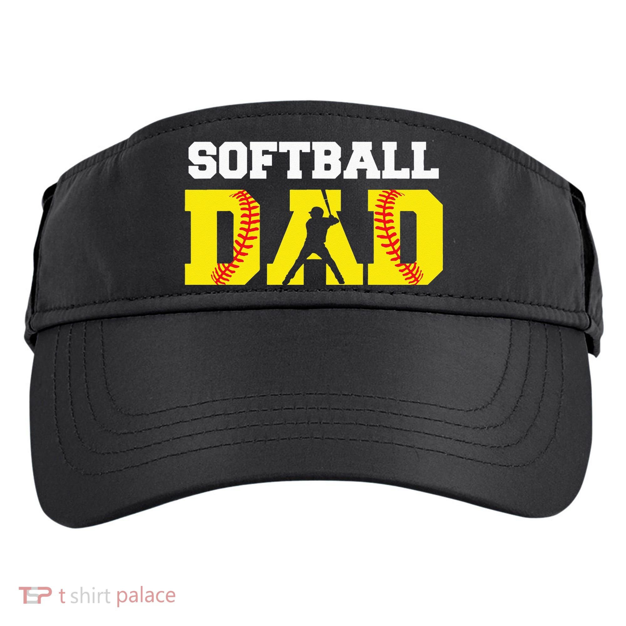 Dad Softball Apparel Yellow Softball Dad Adult Drive Performance Visor