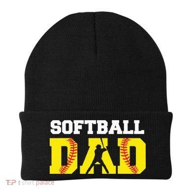 Dad Softball Apparel Yellow Softball Dad Beanie
