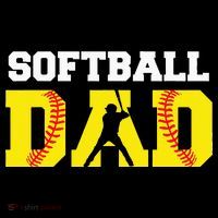 Dad Softball Apparel Yellow Softball Dad Flat Bill Trucker Hat thumb 2
