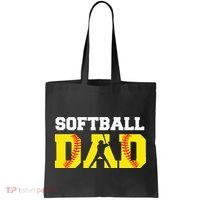 Dad Softball Apparel Yellow Softball Dad Tote Bag thumb 0