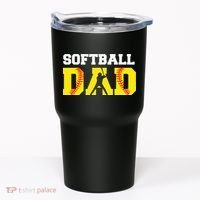 Dad Softball Apparel Yellow Softball Dad Tumbler thumb 0