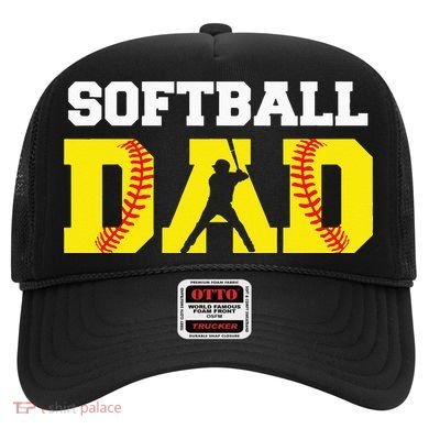 Dad Softball Apparel Yellow Softball Dad Hat