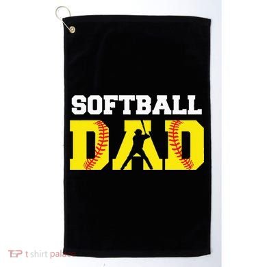 Dad Softball Apparel Yellow Softball Dad Golf Towel