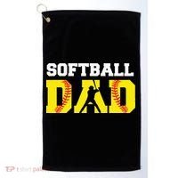 Dad Softball Apparel Yellow Softball Dad Golf Towel thumb 0