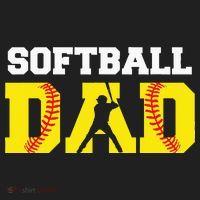 Dad Softball Apparel Yellow Softball Dad Golf Towel thumb 3