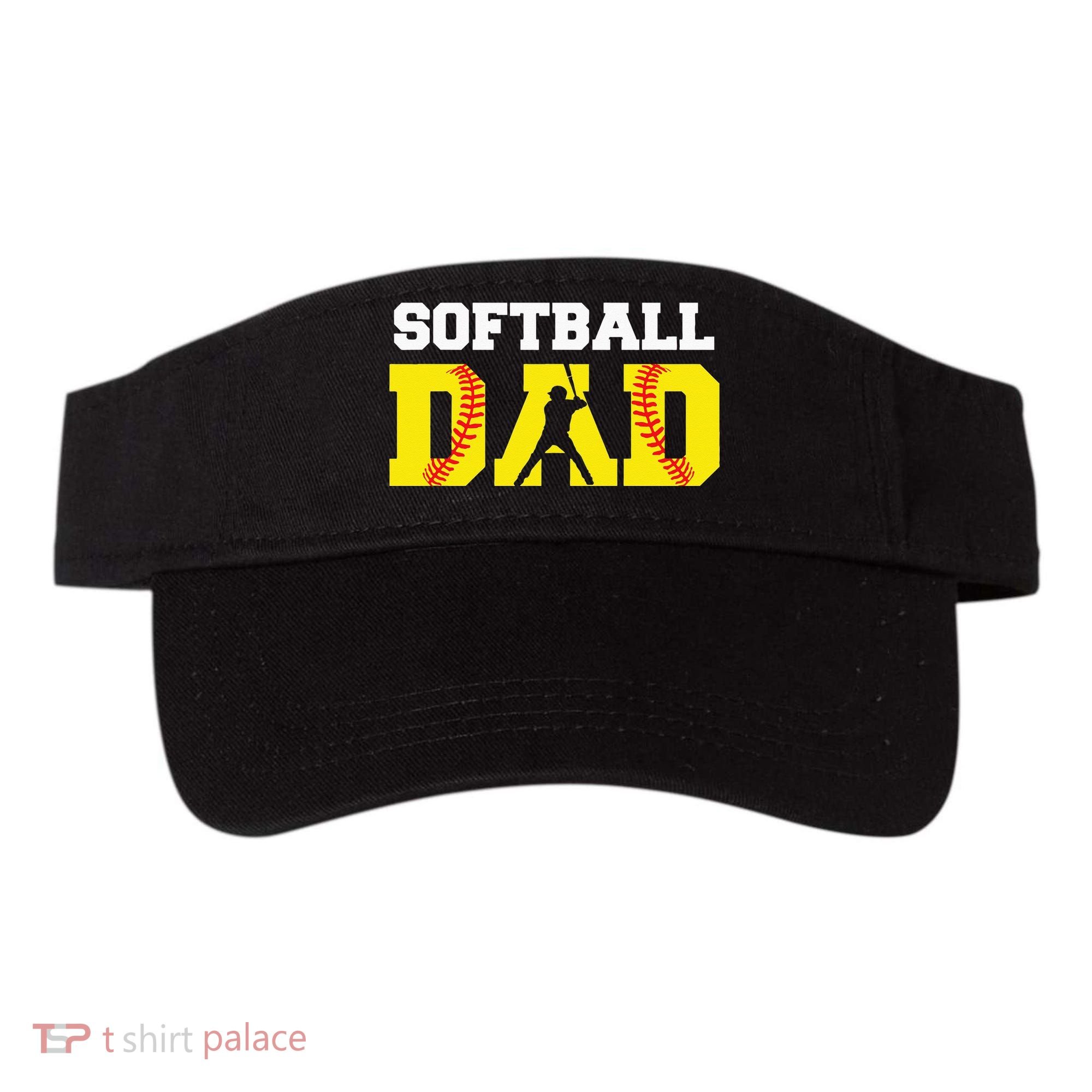 Dad Softball Apparel Yellow Softball Dad Visor